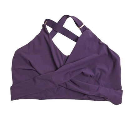 Buff Bunny Candy Wrap Sports Bra XXXL Purple Athletic Sporty Gym Workout Strappy - Image 1 of 4