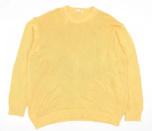 Marks and Spencer Men's Yellow XL Cotton Pullover Jumper - Picture 1 of 12
