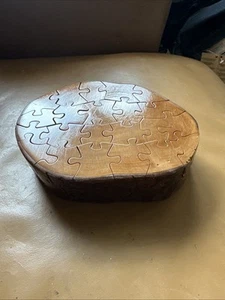 Pattumiera VINTAGE LEGNO DURO 3D LEGNO PUZZLE 3 STRATI RUSTICO - Foto 1 di 12