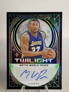 METTA WORLD PEACE 2023-24 Panini Obsidian Twilight Green /25 SSP Lakers - Picture 1 of 4