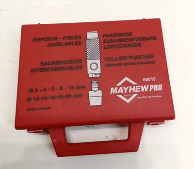 Juego de punzones huecos Mayhew Pro 66010 métricos 3-20 mm 11 piezas estuche plus Foto 1 de 4
