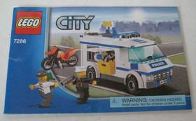 Lego CITY #7286 ~ Prisoner Transport ~ Instructions MANUAL Booklet ONLY!!!!