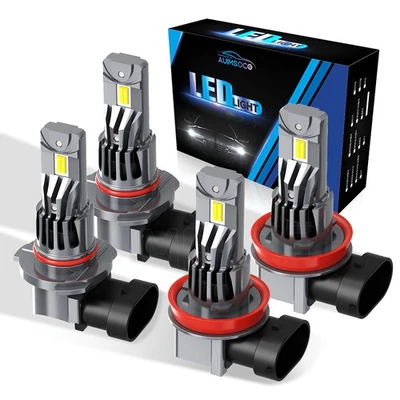 KIT de bombilla de faro LED para Mitsubishi RVR 2016-2019 combo de luz de haz alto/bajo 4x Foto 1 de 4