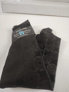 Steve Harvey Krawatte/Einstecktuch Celebrity Edition extra lang gemustert schwarz  - Bild 1 von 5