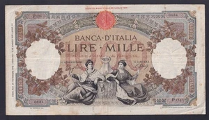 Billete Italia 1000 Liras Reinas Del Mar 1942 L'Aquila P.-62 BB/VF - Imagen 1 de 3