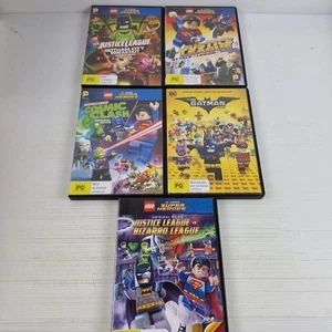 Lego DC Comics Super Heroes Justice League Original Movies 5 Disc Set Dvd R 4 - Picture 1 of 20