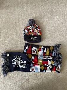 Miller Lite Winter Beanie Hat And Scarf Set - Picture 1 of 1