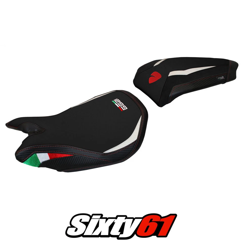 Чехол на сиденье Ducati Panigale 1299 Tappezzeria 2015 2016 2017 2018 белый черный - Изображение 1 из 4