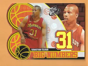 Pase de prensa Sebastian Telfair 2004 números grandes #8 Brooklyn Nueva York 9G - Imagen 1 de 2