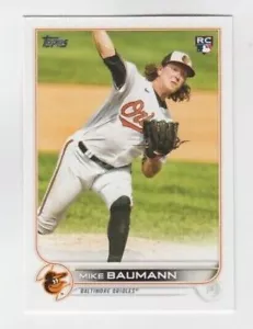 (10) LOTTO CARTE ROOKIE MIKE BAUMANN 2022 TOPPS SERIE 2 #502 BALTIMORE ORIOLES RC - Foto 1 di 1