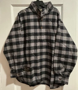 VERMONT FLANNEL CO Youth Henley Shirt - Gray Buffalo Sz 8/10 NWT - Picture 1 of 5