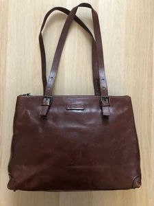 GIANI CONTI Large Brown Leather Handbag Shoulder Bag - Picture 1 of 15