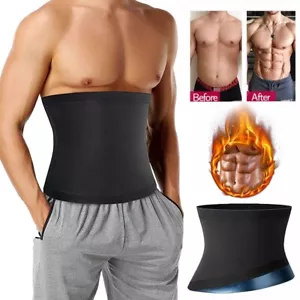 Men's Weight Loss Waist Trainer Slimming Sweat Body Shaper Sauna Belt Fat Burner - Picture 1 of 9