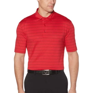Callaway Ventilated Striped Golf Polo in Burgundy Color Size XL - Picture 1 of 1