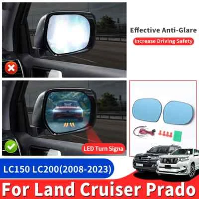 Espelho retrovisor luz azul aquecimento para Toyota Land Cruiser 200 Prado 150 08-2023 - Imagem 1 de 4