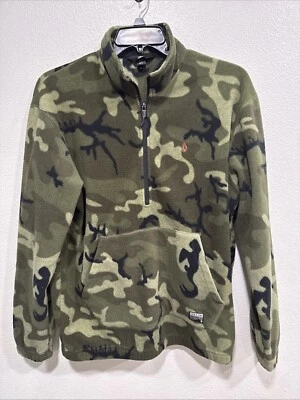 Volcom quarter Zip  Mens M  CAMO  Fleece Sweater Pullover  Outdoors - Image 1 of 4