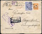Dt. Militärmission Türkei 1917 R-Brief aus Konia Zensur Österreich / 13
