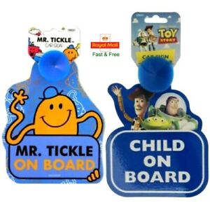 Disney Toy Story/ Mr Tickle Baby on Board Car Sign With Suction Cup Kids Sticker