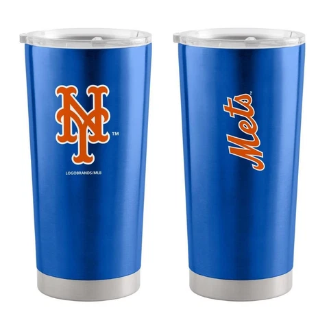 New York Mets 20oz Stainless Steel Travel Tumbler [NEW] MLB Mug Glass Cup Cover