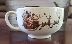 Disney Parks Santa Mickey & Minnie Good Tidings Christmas Ceramic Bowl Mug ~ NEW - Picture 1 of 4