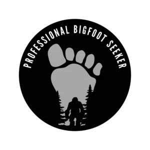 3" Round Vinyl "Professional Bigfoot Seeker" Sticker Tumbler Car Laptop Sticker - Picture 1 of 3