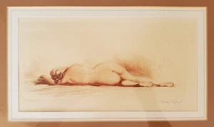 JEAN-AUGUSTE VYBOUD (1872 - 1944) Pencil Signed Print of Nude Lady 14.75"x10.25" - Picture 1 of 9