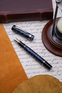 Parker - Doufold Blue MKI Centennial - Fountain pen - Nib F 18K - Picture 1 of 10