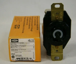 Hubbell HBL2330 Twist Lock Buchse 2 polig 3 Draht 20A 277VAC Neu - Bild 1 von 1