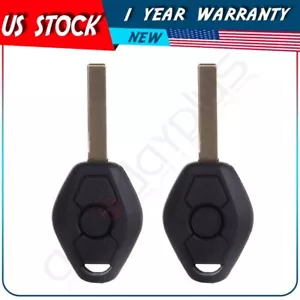 2 Remote Car Key Fob for BMW X3 Z4 2003 2004 2005 2006 2007 2008 2009 3 Buttons - Picture 1 of 8