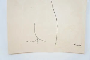 Litografía original Femme Art después de Pablo Picasso, firmada, alrededor de 1960, 10 por 7 - Imagen 1 de 4