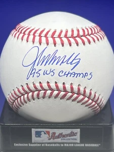 JOHN SMOLTZ ATLANTA BRAVES 1995 WS CHAMPS PSA AUTHENTICATED OML BASEBALL - Picture 1 of 2