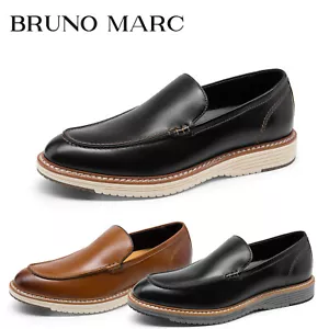 Bruno Marc Men's Dress Slip-on Classic Loafers Formal Shoes Supportive Sole - Picture 1 of 20