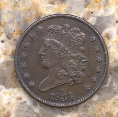 1834 Classic Head half cent Cover