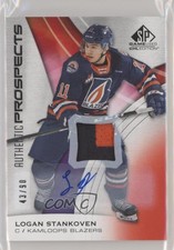 2019 Upper Deck SP Game Used CHL Edition Red /90 Logan Stankoven #58 Patch Auto