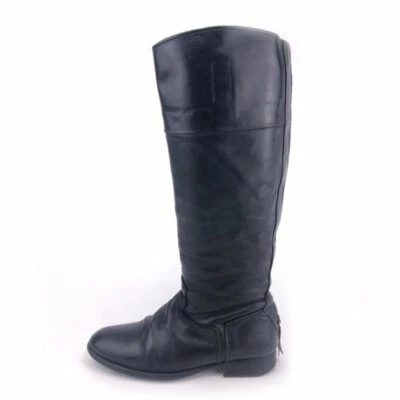 n.d.c. Botas de montar altas hechas a mano EUR 37 para mujer talla 6,5-7 cuero negro Foto 1 de 4