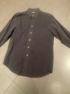 Donna Karen Signature Mens Grey Button Down Shirt Size Medium - Picture 1 of 6