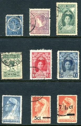 Suriname 1902 - 1945 Used Lot Cover
