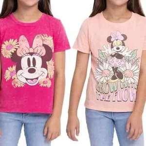Minnie Girls 2-Pack Short Sleeve Tee Size 8 - Picture 1 of 8