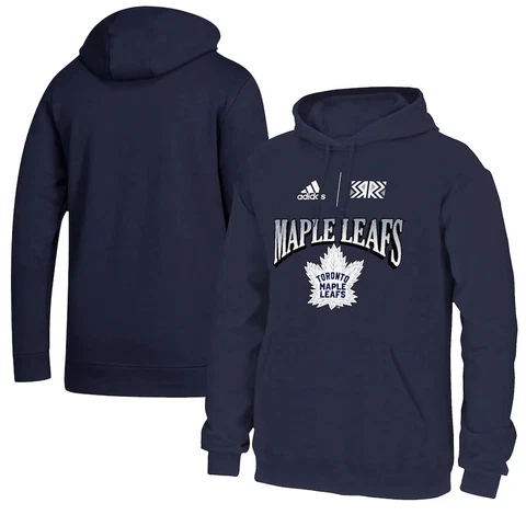 Men's Toronto Maple Leafs adidas Navy Reverse Retro - 2.0 Pullover Hoodie Cover