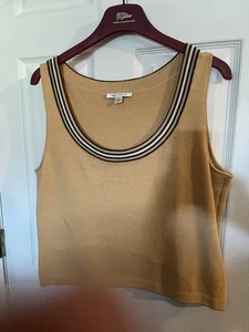 St John Collection Yellow Knit Shell Size Large - Picture 1 of 5