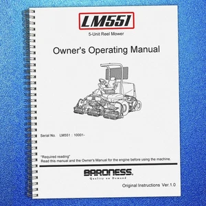 BARONESS LM551 Fairway Mower User Manual - STEEL WIRE SECURED - ROBUST COVERS - Foto 1 di 9