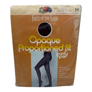 Vintage Fruit Of The Loom Opaque Proportioned Fit Pantyhose Red Onion Small - Picture 1 of 2