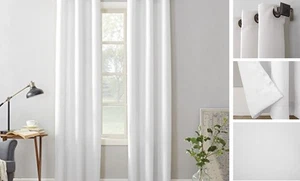 Montego-Pack Casual Texturizado Semi Transparente 48"W x 63"L (Pack de 2) 2 Blanco - Imagen 1 de 6