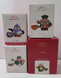 Hallmark Ornament Tea Time! Serie Sammlung #2-#5 2017-2020 Teekannen  - Bild 1 von 3