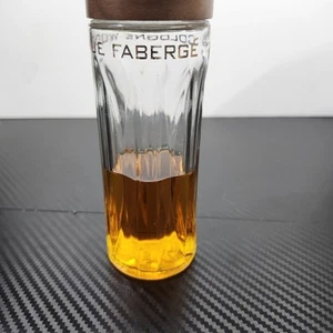 Vintage Faberge Woodhue Cologne 5oz Bottle - About 40% Full - Picture 1 of 6
