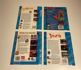Sega CD Back Cover Art Bundle OEM Spider-Man Puggsy Dracula Power Factory