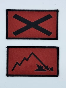 Task Force Doomer "The End & The Fall" Red Patch Set - Picture 1 of 1