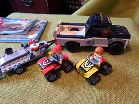 LEGO CITY: ATV Race Team (60148) Truck Trailer 2 Minifigures Books Fast Shipping