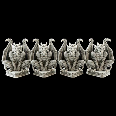 Montblanc Gárgolas (paquete de 4) - 15 mm, 28 mm, 32 mm, 75 mm, miniatura - TTRPG  Foto 1 de 4