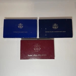 Lot Of 3 United States Mint BOX ONLY Constitution Coins, 1984 Olympic, Liberty - Picture 1 of 18